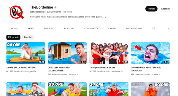 Il canale Youtube TheBorderLine, gli altri profili social e i commenti dopo la vicenda