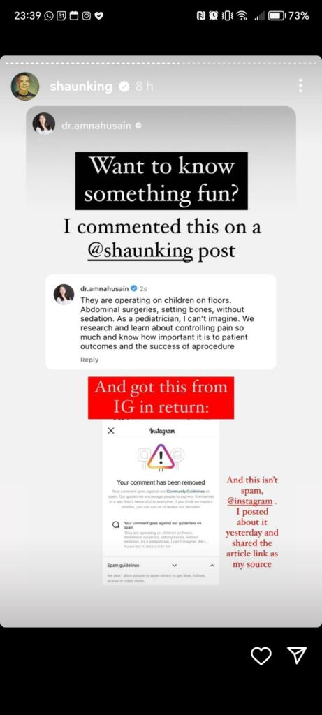 ban instagram palestina