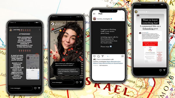Il ban di Instagram sui contenuti relativi a Gaza: costa sta succedendo