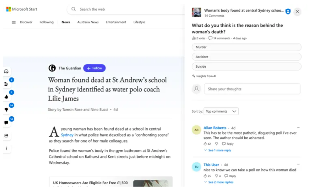 I guai degli aggregatori di news regolati dall’AI e il sondaggio che ha fatto infuriare il Guardian article-post