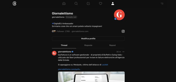 Come aprire un account su Threads