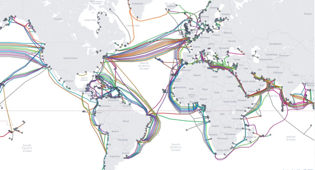 Mappa cavi internet