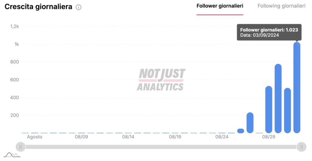Maria Rosaria Boccia, numeri crescita followers