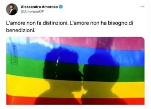 Alessandra Amoroso: "L'amore non ha bisogno di benedizioni"