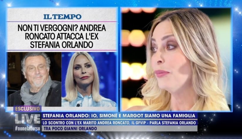 Stefania Orlando e la verità su l'ex marito Andrea Roncato