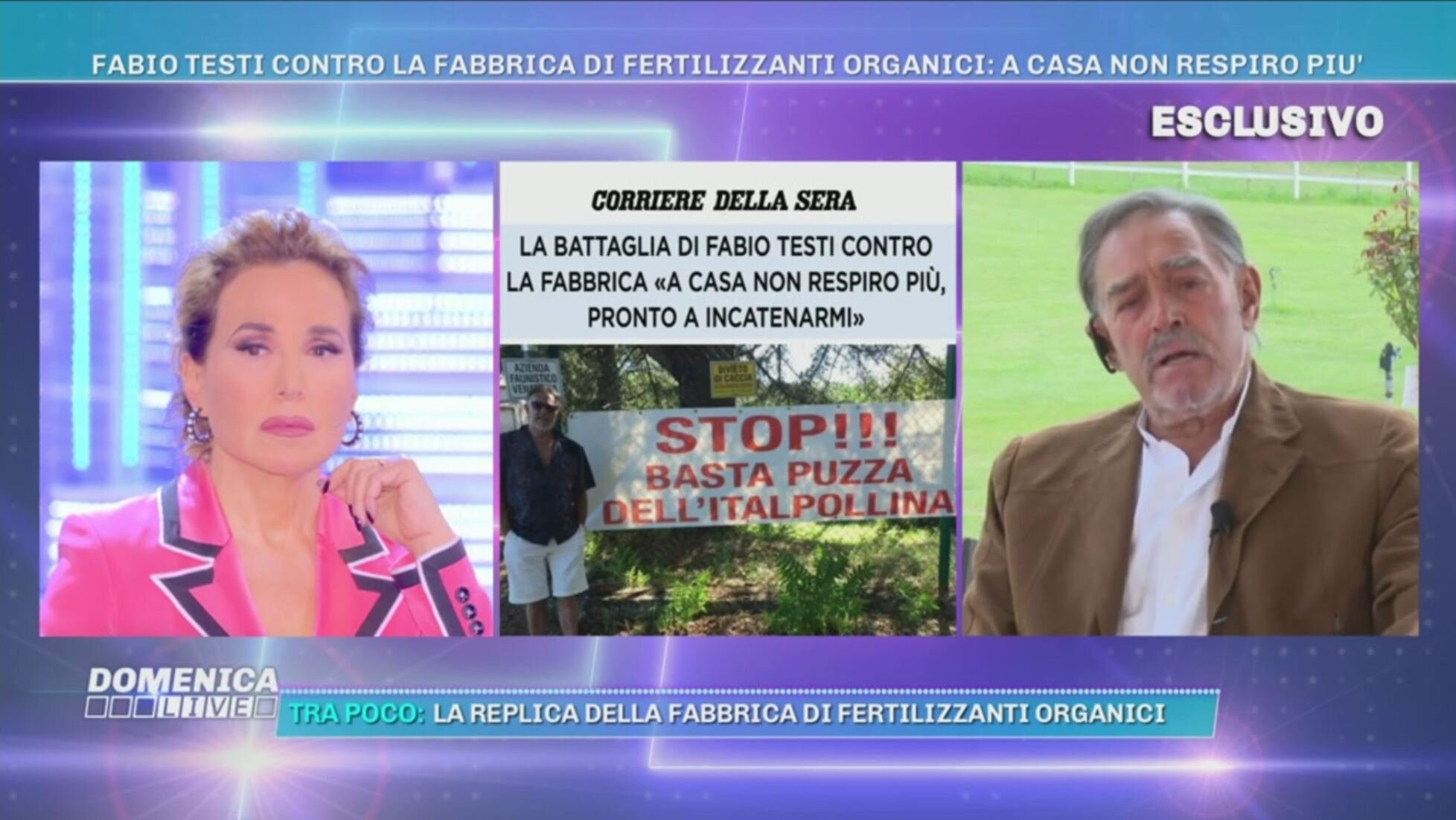 Fabio Testi a Domenica Live: "La situazione è grave"