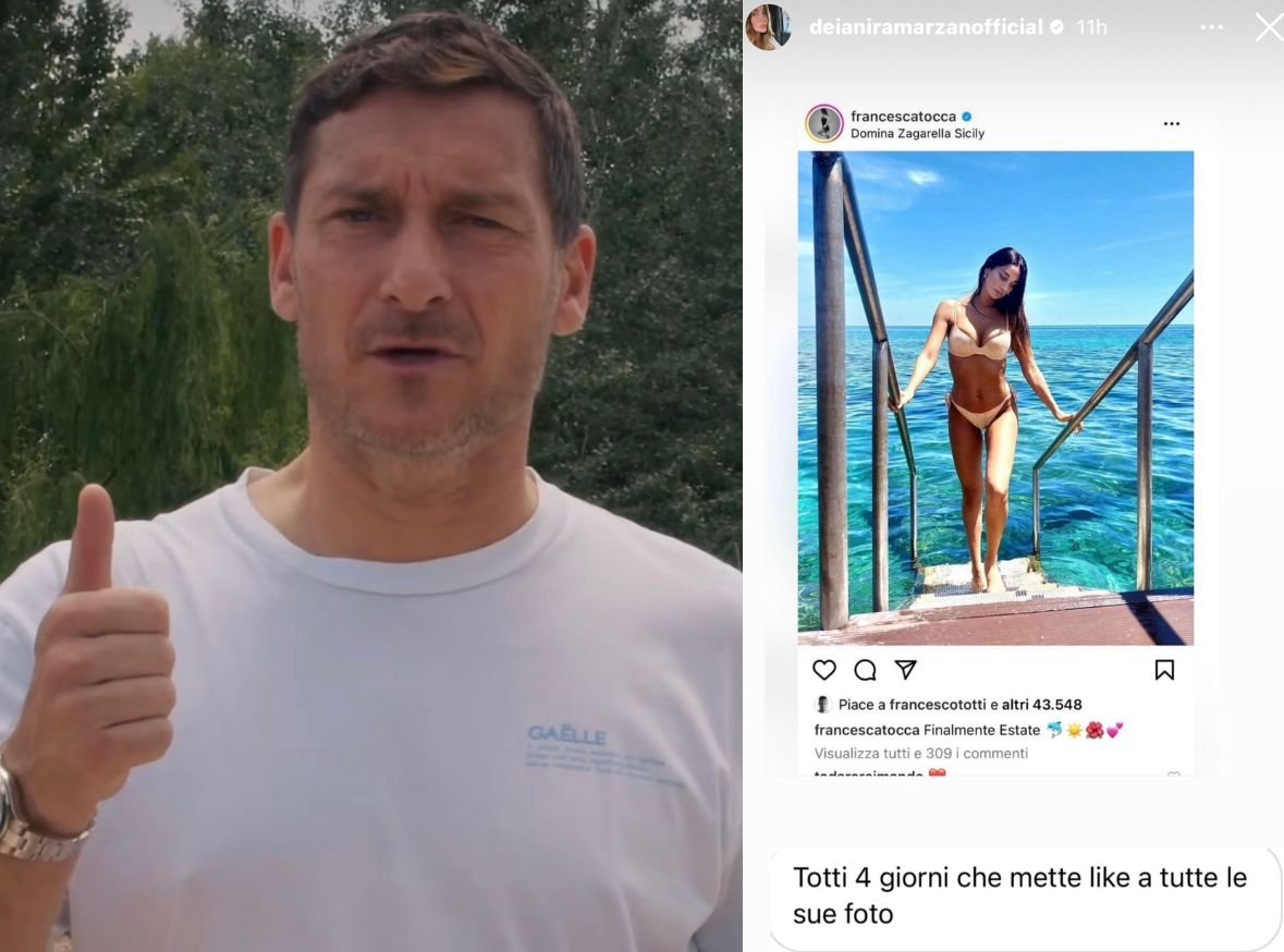 Francesco Totti e i misteriosi like alla ballerina e fidanzata di Raimondo Todaro