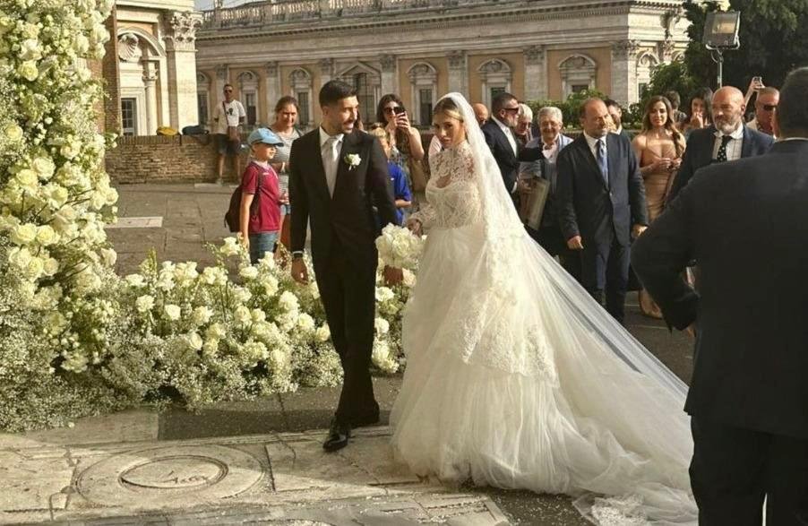 Chiara Nasti e Mattia Zaccagni si sono sposati a Roma, le foto e i video del Matrimonio