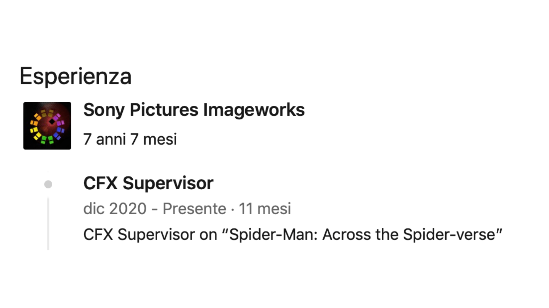 L'aggiornamento LinkedIn "incriminato" di Spider-Man Across the Spider-Verse