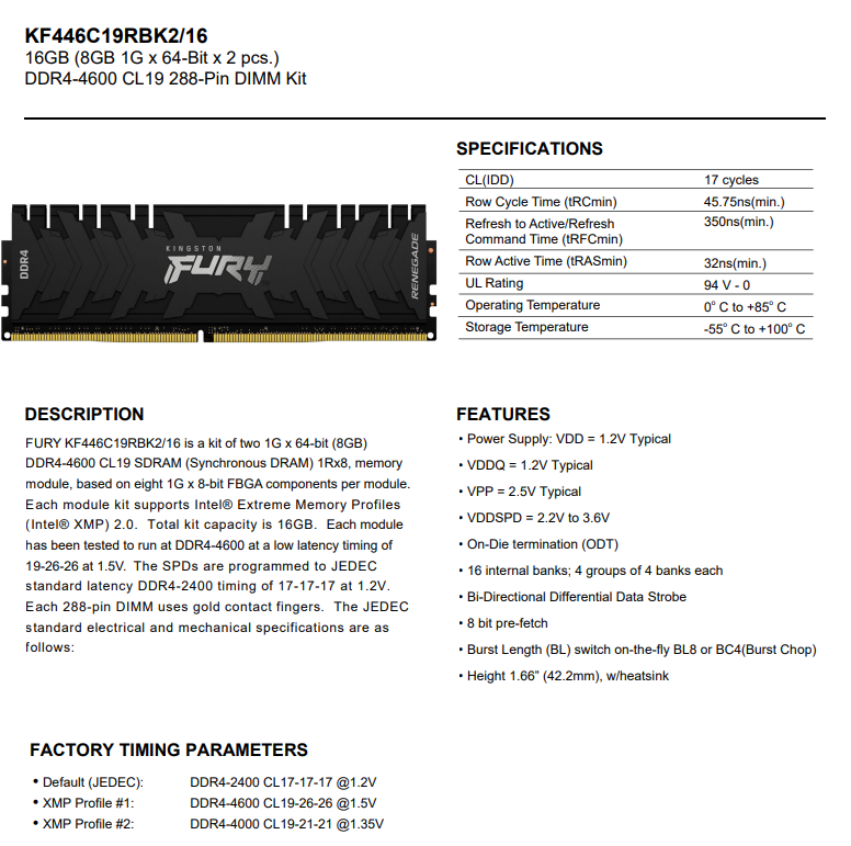 FURY Renegade DDR4