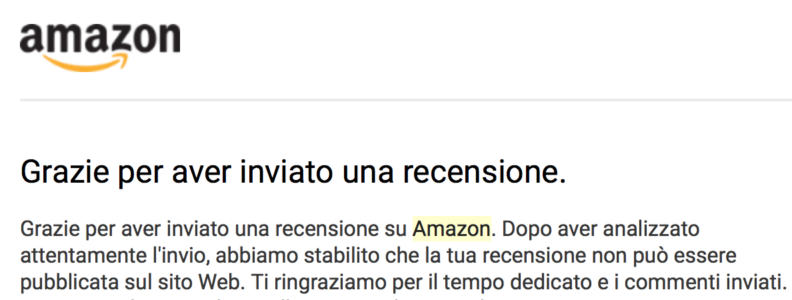Recensioni Amazon, c’è chi dice no preview