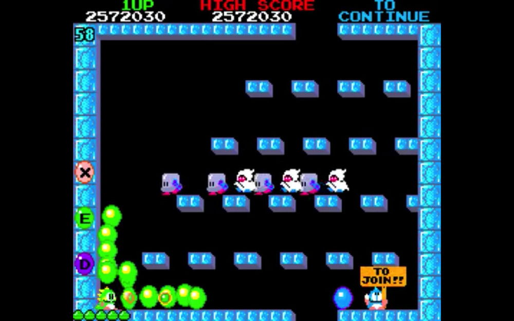 Giochi arcade anni 80 Bubble Bobble: ingannevolmente complesso