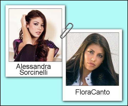 Somiglianza tra Flora Canto ed Alessandra Sorcinelli
