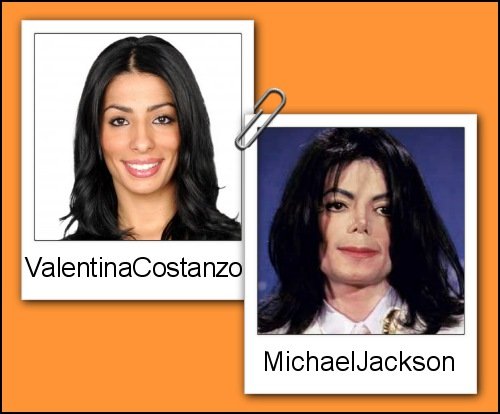 Somiglianza tra Valentina Costanzo e Michael Jackson