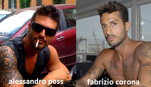 Somiglianza tra Alessandro Pess e Fabrizio Corona