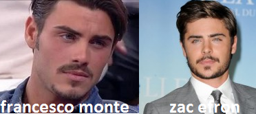 Somiglianza tra Francesco Monte e Zac Efron