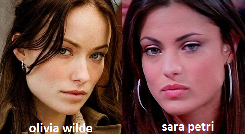 Somiglianza tra Sara Petri e Olivia Wilde