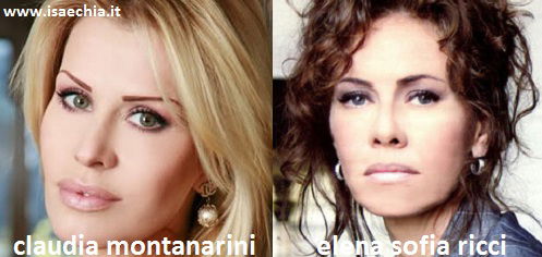 Somiglianza tra Claudia Montanarini ed Elena Sofia Ricci Somiglianza tra Claudia Montanarini ed Elena Sofia Ricci