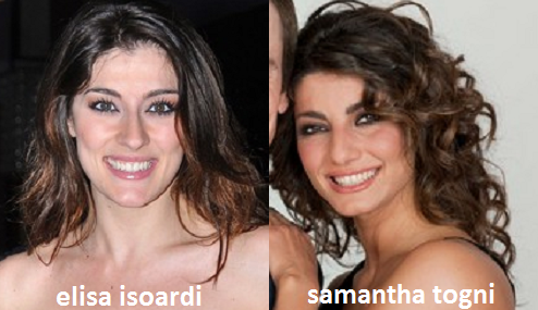 Somiglianza tra Elisa Isoardi e Samantha Togni