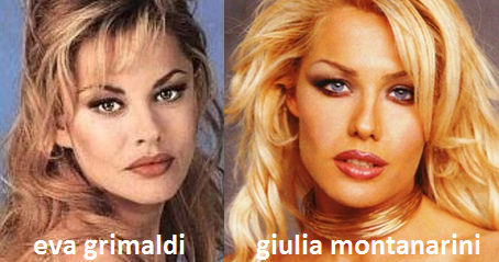 Somiglianza tra Giulia Montanarini ed Eva Grimaldi
