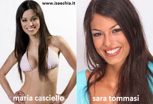 Somiglianza tra Maria Casciello e Sara Tommasi