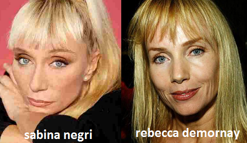 Somiglianza tra Sabina Negri e Rebecca DeMornay Somiglianza tra Sabina Negri e Rebecca DeMornay