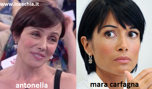 Somiglianza tra la dama Antonella e Mara Carfagna