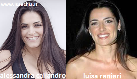Somiglianza tra Alessandra Caliandro e Luisa Ranieri