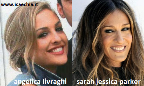 Somiglianza tra Angelica Livraghi e Sarah Jessica Parker Somiglianza tra Angelica Livraghi e Sarah Jessica Parker
