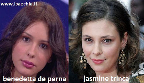 Somiglianza tra Benedetta De Perna e Jasmine Trinca Somiglianza tra Benedetta De Perna e Jasmine Trinca