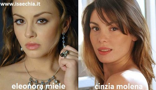 Somiglianza tra Eleonora Miele e Cinzia Molena