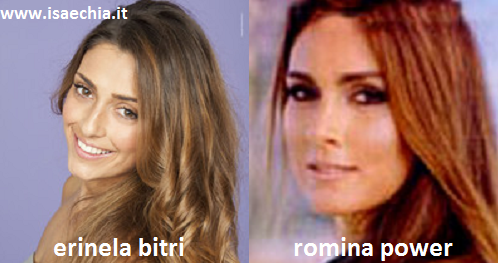 Somiglianza tra Erinela Bitri e Romina Power Somiglianza tra Erinela Bitri e Romina Power