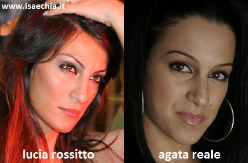 Somiglianza tra Lucia Rossitto ed Agata Reale