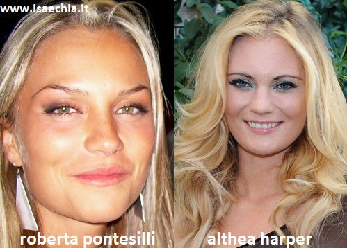 Somiglianza tra Roberta Pontesilli ed Althea Harper