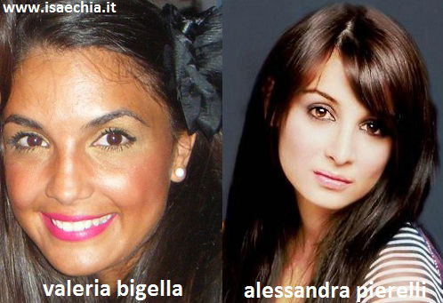Somiglianza tra Valeria Bigella ed Alessandra Pierelli Somiglianza tra Valeria Bigella ed Alessandra Pierelli