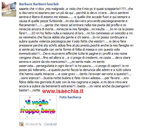 Diletta Pagliano Vs. Barbara Barbieri: continuano gli ‘scontri’ su facebook preview