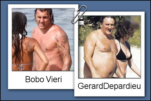 Somiglianza tra Bobo Vieri e Gerard Depardieu Somiglianza tra Bobo Vieri e Gerard Depardieu