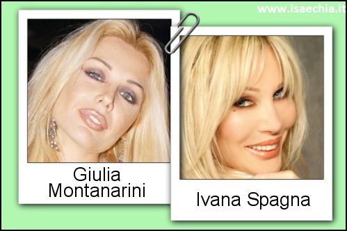 Somiglianza tra Giulia Montanarini e Ivana Spagna Somiglianza tra Giulia Montanarini e Ivana Spagna