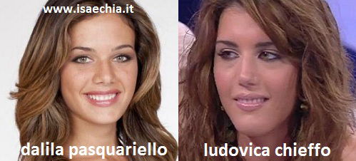 Somiglianza tra Ludovica Chieffo e Dalila Pasquariello Somiglianza tra Ludovica Chieffo e Dalila Pasquariello