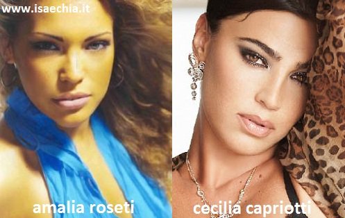 Somiglianza tra Amalia Roseti e Cecilia Capriotti