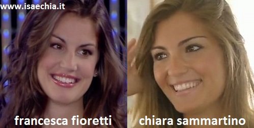 Somiglianza tra Chiara Sammartino e Francesca Fioretti