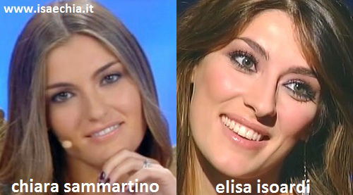 Somiglianza tra Chiara Sammartino ed Elisa Isoardi Somiglianza tra Chiara Sammartino ed Elisa Isoardi