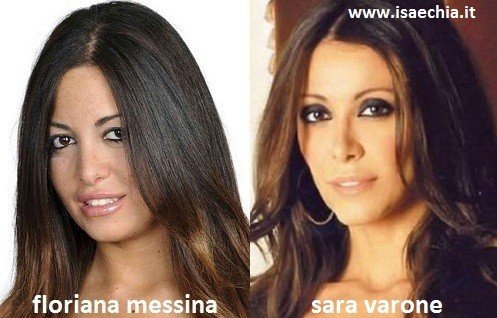 Somiglianza tra Floriana Messina e Sara Varone