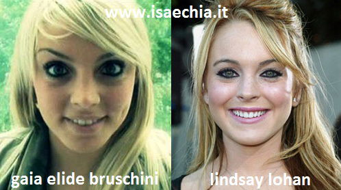 Somiglianza tra Gaia Elide Bruschini e Lindsay Lohan Somiglianza tra Gaia Elide Bruschini e Lindsay Lohan