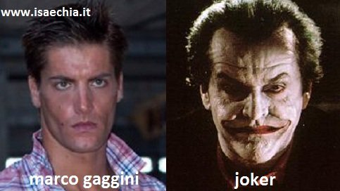 Somiglianza tra Marco Gaggini e il Joker