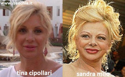 Somiglianza tra Tina Cipollari e Sandra Milo