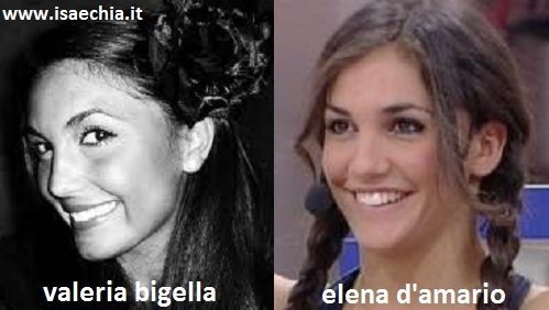 Somiglianza tra Valeria Bigella ed Elena D’Amario
