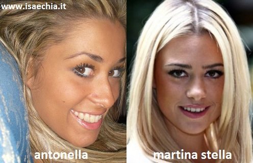 Somiglianza tra la corteggiatrice Antonella e Martina Stella