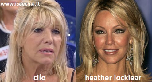 Somiglianza tra la dama Clio e Heather Locklear