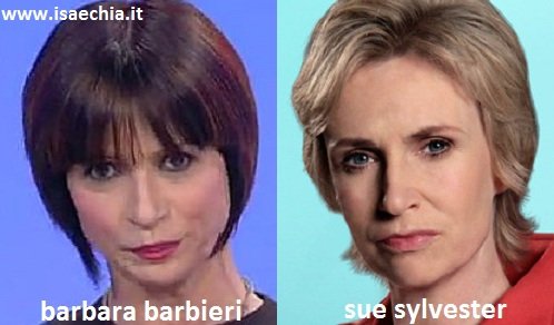 Somiglianza tra Barbara Barbieri e Sue Sylvester